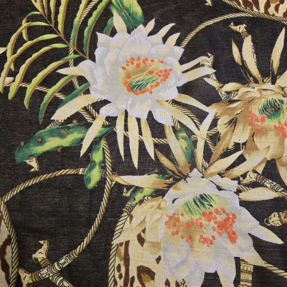 Rectangle Scarf Floral Leopard Equestrian Rococo Vintage Maximalist 80s vibe